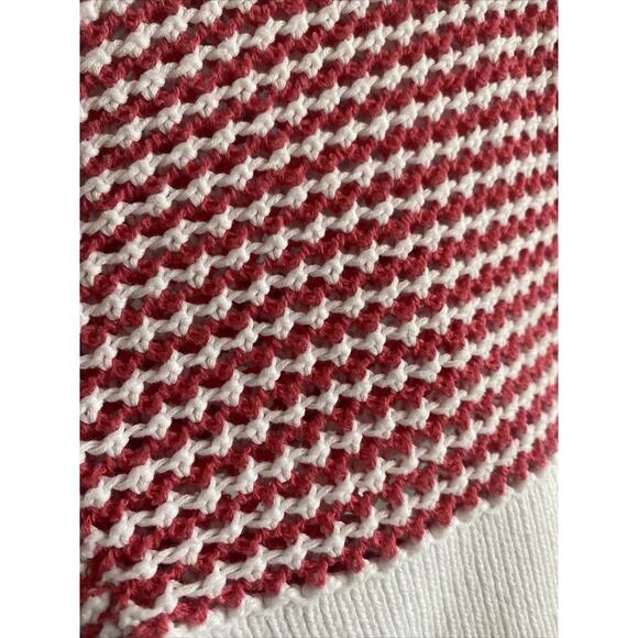 Spring And Mercer Women's XL Pink White‎ Knit Sweater Single Button Cardi - Picture 5 of 7